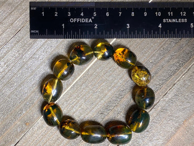 Mexican AMBER Crystal Bracelet - Beaded Bracelet, Handmade Jewelry, Healing Crystals and Stones, 48276-Throwin Stones