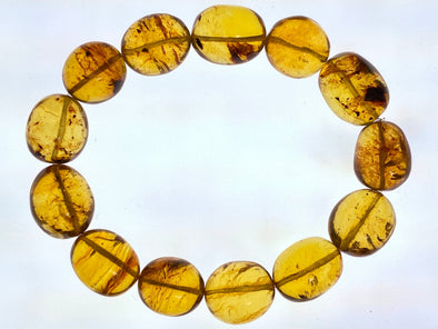 Mexican AMBER Crystal Bracelet - Beaded Bracelet, Handmade Jewelry, Healing Crystals and Stones, 48277-Throwin Stones