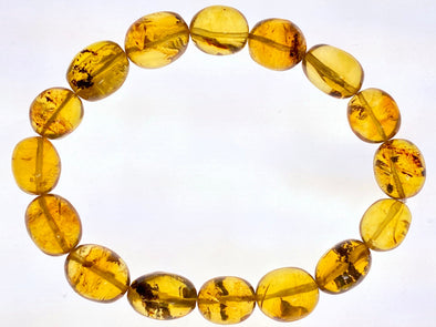 Mexican AMBER Crystal Bracelet - Beaded Bracelet, Handmade Jewelry, Healing Crystals and Stones, 48278-Throwin Stones