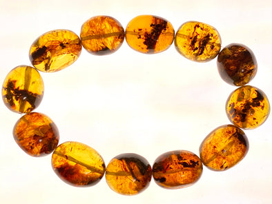 Mexican AMBER Crystal Bracelet - Beaded Bracelet, Handmade Jewelry, Healing Crystals and Stones, 48279-Throwin Stones