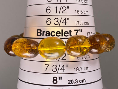 Mexican AMBER Crystal Bracelet - Beaded Bracelet, Handmade Jewelry, Healing Crystals and Stones, 48283-Throwin Stones