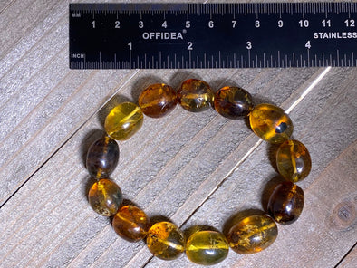 Mexican AMBER Crystal Bracelet - Beaded Bracelet, Handmade Jewelry, Healing Crystals and Stones, 48283-Throwin Stones