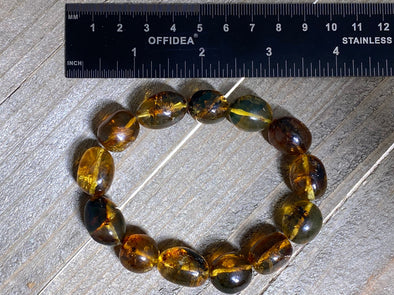 Mexican AMBER Crystal Bracelet - Beaded Bracelet, Handmade Jewelry, Healing Crystals and Stones, 48284-Throwin Stones