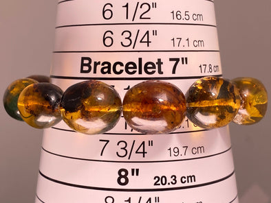 Mexican AMBER Crystal Bracelet - Beaded Bracelet, Handmade Jewelry, Healing Crystals and Stones, 48285-Throwin Stones