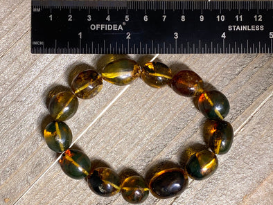 Mexican AMBER Crystal Bracelet - Beaded Bracelet, Handmade Jewelry, Healing Crystals and Stones, 48285-Throwin Stones