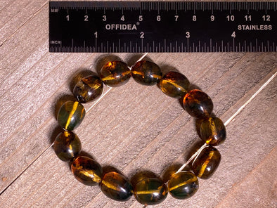 Mexican AMBER Crystal Bracelet - Beaded Bracelet, Handmade Jewelry, Healing Crystals and Stones, 48286-Throwin Stones