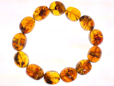 Mexican AMBER Crystal Bracelet - Beaded Bracelet, Handmade Jewelry, Healing Crystals and Stones, 48286-Throwin Stones