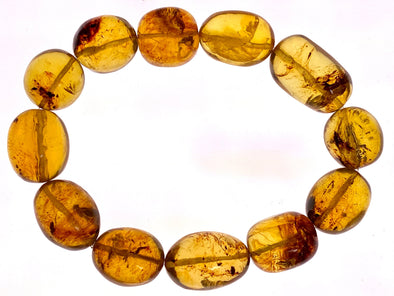 Mexican AMBER Crystal Bracelet - Beaded Bracelet, Handmade Jewelry, Healing Crystals and Stones, 48288-Throwin Stones