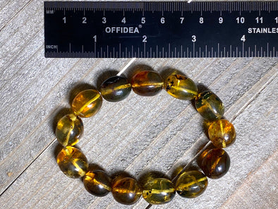 Mexican AMBER Crystal Bracelet - Beaded Bracelet, Handmade Jewelry, Healing Crystals and Stones, 48290-Throwin Stones