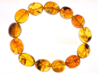 Mexican AMBER Crystal Bracelet - Beaded Bracelet, Handmade Jewelry, Healing Crystals and Stones, 48290-Throwin Stones