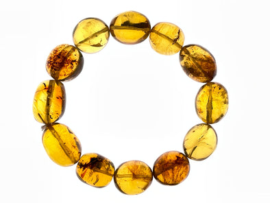 Mexican AMBER Crystal Bracelet - Beaded Bracelet, Handmade Jewelry, Healing Crystals and Stones, 48387-Throwin Stones