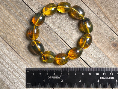 Mexican AMBER Crystal Bracelet - Beaded Bracelet, Handmade Jewelry, Healing Crystals and Stones, 48393-Throwin Stones