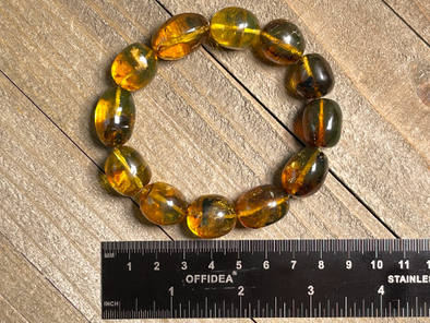 Mexican AMBER Crystal Bracelet - Beaded Bracelet, Handmade Jewelry, Healing Crystals and Stones, 48436-Throwin Stones