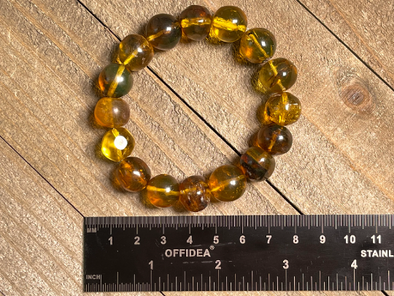 Mexican AMBER Crystal Bracelet - Beaded Bracelet, Handmade Jewelry, Healing Crystals and Stones, 48438-Throwin Stones