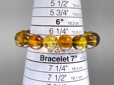 Mexican AMBER Crystal Bracelet - Beaded Bracelet, Handmade Jewelry, Healing Crystals and Stones, 48438-Throwin Stones