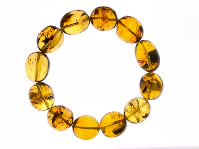 Mexican AMBER Crystal Bracelet - Beaded Bracelet, Handmade Jewelry, Healing Crystals and Stones, 48440-Throwin Stones