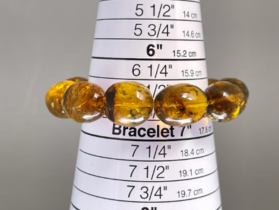 Mexican AMBER Crystal Bracelet - Beaded Bracelet, Handmade Jewelry, Healing Crystals and Stones, 48444-Throwin Stones