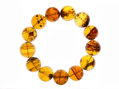 Mexican AMBER Crystal Bracelet - Beaded Bracelet, Handmade Jewelry, Healing Crystals and Stones, 48452-Throwin Stones