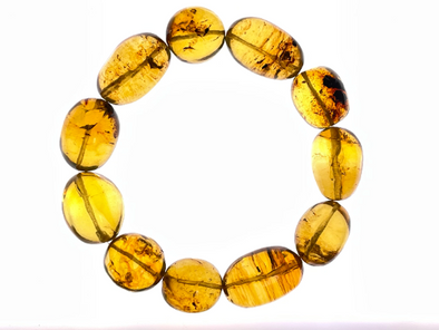 Mexican AMBER Crystal Bracelet - Beaded Bracelet, Handmade Jewelry, Healing Crystals and Stones, 48455-Throwin Stones