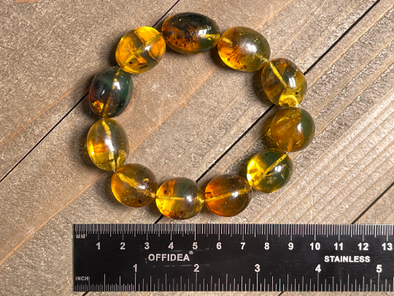 Mexican AMBER Crystal Bracelet - Beaded Bracelet, Handmade Jewelry, Healing Crystals and Stones, 48457-Throwin Stones