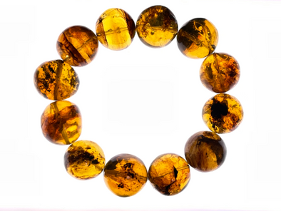 Mexican AMBER Crystal Bracelet - Beaded Bracelet, Handmade Jewelry, Healing Crystals and Stones, 48458-Throwin Stones