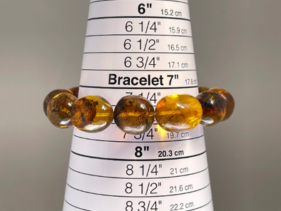 Mexican AMBER Crystal Bracelet - Beaded Bracelet, Handmade Jewelry, Healing Crystals and Stones, 48461-Throwin Stones