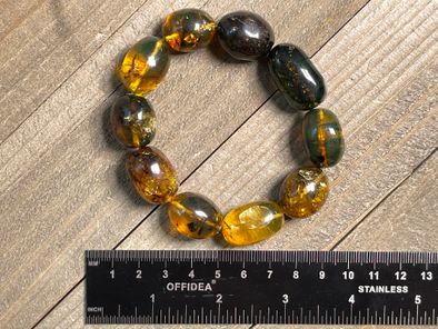 Mexican AMBER Crystal Bracelet - Beaded Bracelet, Handmade Jewelry, Healing Crystals and Stones, 48463-Throwin Stones