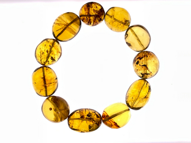 Mexican AMBER Crystal Bracelet - Beaded Bracelet, Handmade Jewelry, Healing Crystals and Stones, 48474-Throwin Stones