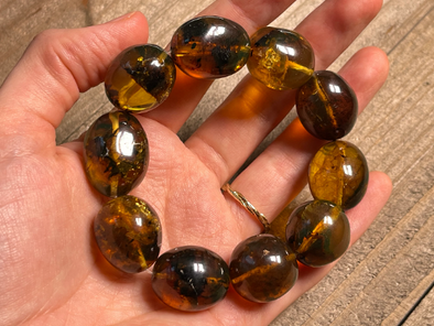 Mexican AMBER Crystal Bracelet - Beaded Bracelet, Handmade Jewelry, Healing Crystals and Stones, 48476-Throwin Stones