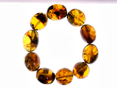 Mexican AMBER Crystal Bracelet - Beaded Bracelet, Handmade Jewelry, Healing Crystals and Stones, 48476-Throwin Stones