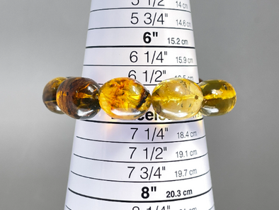 Mexican AMBER Crystal Bracelet - Beaded Bracelet, Handmade Jewelry, Healing Crystals and Stones, 48477-Throwin Stones