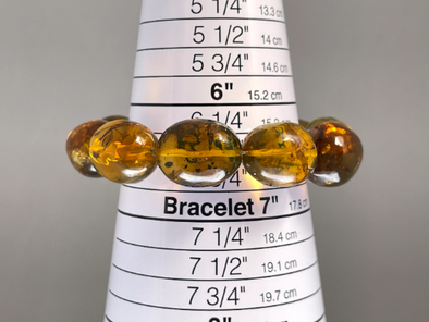 Mexican AMBER Crystal Bracelet - Beaded Bracelet, Handmade Jewelry, Healing Crystals and Stones, 48478-Throwin Stones