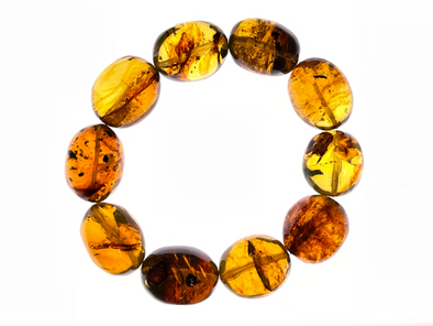 Mexican AMBER Crystal Bracelet - Beaded Bracelet, Handmade Jewelry, Healing Crystals and Stones, 48478-Throwin Stones