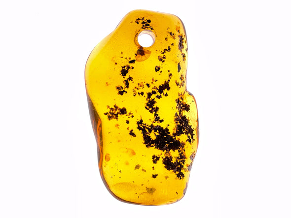 Mexican AMBER Crystal Pendant - Pendant Necklace, Handmade Jewelry, Healing Crystals and Stones, 48487-Throwin Stones