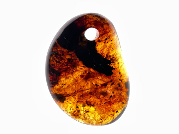 Mexican AMBER Crystal Pendant - Pendant Necklace, Handmade Jewelry, Healing Crystals and Stones, 48511-Throwin Stones