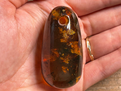 Mexican AMBER Crystal Pendant - Pendant Necklace, Handmade Jewelry, Healing Crystals and Stones, 48516-Throwin Stones