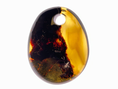 Mexican AMBER Crystal Pendant - Pendant Necklace, Handmade Jewelry, Healing Crystals and Stones, 48523-Throwin Stones