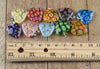 Millefiori GLASS Heart Pendant - Flower Girl Necklace Gift, Flower Pendant, Handmade Jewelry, E1319-Throwin Stones