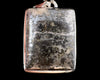 NATIVE SILVER ORE Pendant - Canada - Genuine Square Shaped Silver Ore Gemstone Polished and Set in an Open Back Sterling Silver Bezel, 52838-Throwin Stones