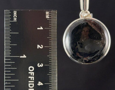 NUUMMITE Crystal Pendant - Sterling Silver, Circle Cabochon - Fine Jewelry, Healing Crystals and Stones, 54109-Throwin Stones