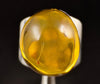 Natural AMBER Ring - SIZE 9.25- Genuine Sterling Silver Ring with a Polished AMBER Center Stone, 53773-Throwin Stones