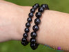 OBSIDIAN Crystal Bracelet - Round Beads - Beaded Bracelet, Handmade Jewelry, Healing Crystal Bracelet, E1066-Throwin Stones