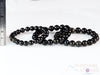 OBSIDIAN Crystal Bracelet - Round Beads - Beaded Bracelet, Handmade Jewelry, Healing Crystal Bracelet, E1066-Throwin Stones