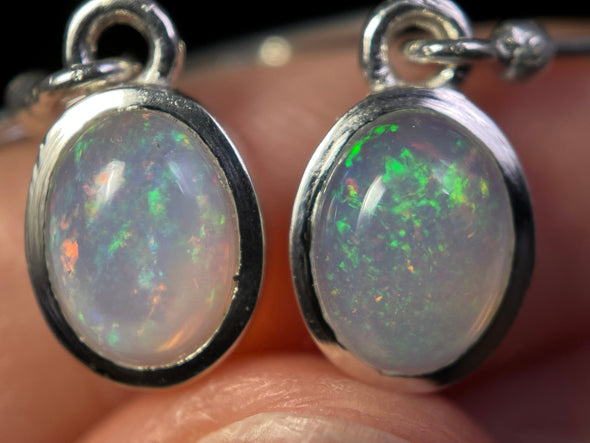 OPAL Earrings, Pinfire - Sterling Silver, Bridal Earrings Opal, Opal Jewelry, Welo Opal, 49119-Throwin Stones