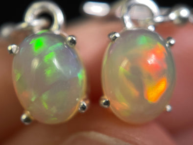 OPAL Earrings - Sterling Silver, Opal Earrings Dangle, Birthstone Jewelry, Welo Opal, 49131-Throwin Stones