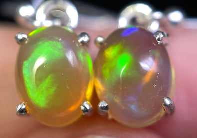OPAL Earrings - Sterling Silver, Opal Earrings Dangle, Birthstone Jewelry, Welo Opal, 49132-Throwin Stones