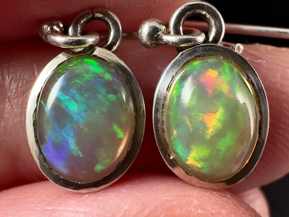 OPAL Earrings - Sterling Silver - Opal Earrings Dangle, Birthstone Jewelry, Welo Opal, 54685-Throwin Stones