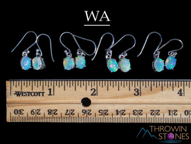 OPAL Earrings - Sterling Silver, Opal Earrings Dangle, Birthstone Jewelry, Welo Opal, E1923-Throwin Stones