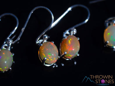 OPAL Earrings - Sterling Silver, Opal Earrings Dangle, Birthstone Jewelry, Welo Opal, E1923-Throwin Stones