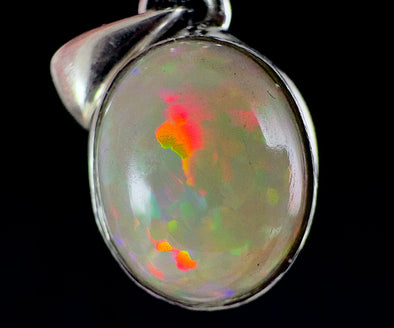 OPAL Pendant - Pinfire, Sterling Silver - Birthstone Jewelry, Opal Cabochon Necklace, Welo Opal, 54376-Throwin Stones